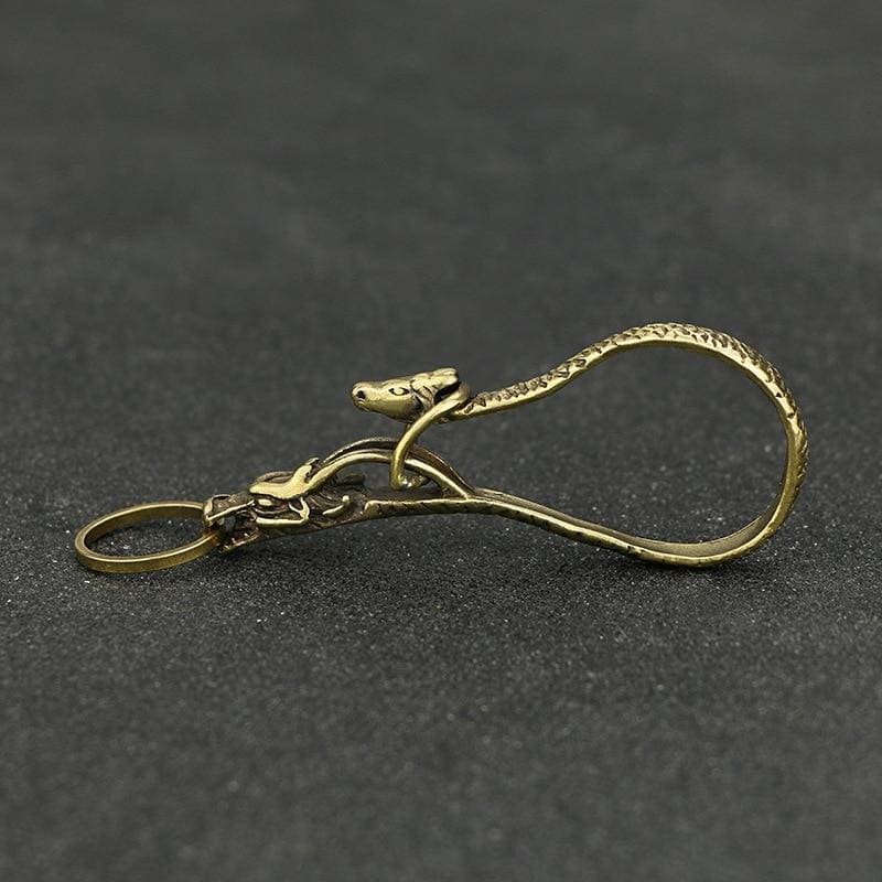 Porte-clés Serpent Strass – Pendentif Rétro Zodiaque – Cadeau élégant Pour Clés Ou Sac – Longueur 15,7 Cm